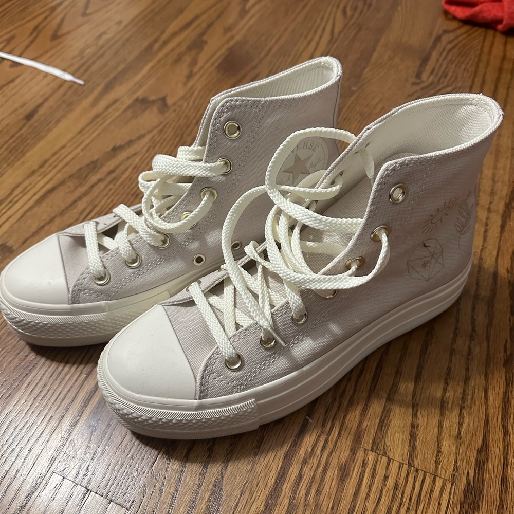 Converse White High-Top Sneakers